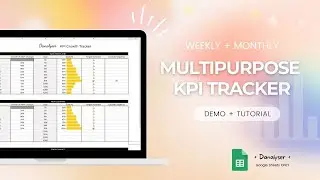 Multipurpose KPI Tracker in Google Sheets - Keep Track of Progress to Your Business/Finance Goals! 🔥
