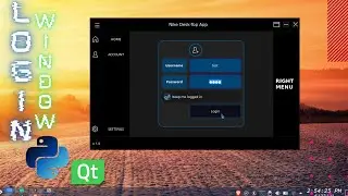 #9 Login Form Design Python Desktop App QTDesigner, Pyqt, Pyside Project | Modern Flat GUI