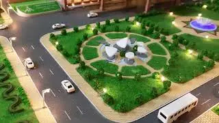 Ayodhya Airport Model with high detailed with lights made by MODEL MAKERS INDIA