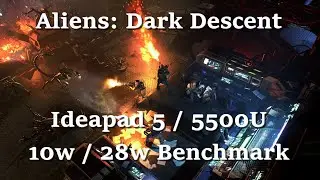 Aliens: Dark Descent - Benchmark - R5 5500U - 10w/28w comparison (Preset: Low - 1080p)
