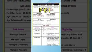FCI recruitment 2022 