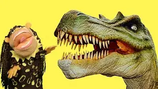 TOP 5 DINOSAURIOS MÁS FAMOSOS. EL MONO SÍLABO Y NÍCOLA CAVERNÍCOLA. T REX