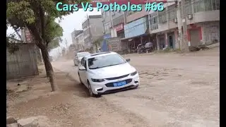Cars/Trucks Vs Potholes #66 | Cracked road and potholes
