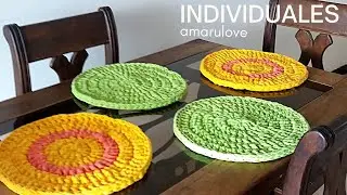 #Individuales en #trapillo - Tutorial paso a paso - crochet para principiantes!