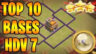 TOP 10 DES MEILLEURS BASES DE GUERRE EN HDV 7 ANTI- 3 ETOILES !! +LINK !! [2021] / Clash Of Clans