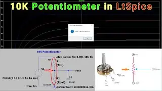 10K Potentiometer in LT Spice || Design & Simulate Potentiometer in Lt Spice 💻
