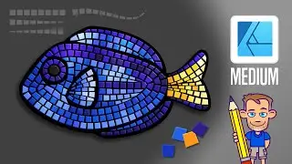 Affinity Designer Tutorial - Creating a Mosaic Effect with dashed lines