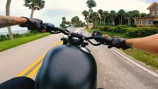 Triumph Bonneville T100 (2018 Black Edt.) Full Ride // GoPro 8 (4K) // Ft. Pierce Florida