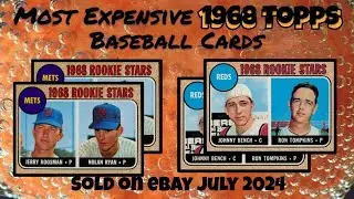 1968 Topps Most Expensive eBay Sales Baseball Cards - July 2024