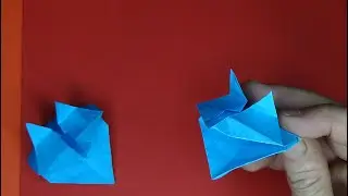 Оrigami monster biting head - paper moving toys