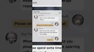 Hoshi wants to spar with Jing Yuan first