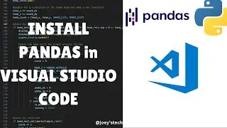 How to install Pandas in Visual Studio Code 
