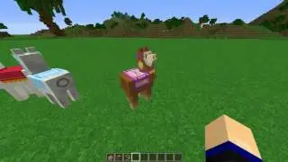 Minecraft How To: Make a caravan of Llamas