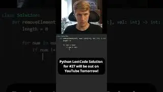 27. Remove Element Python LeetCode Solution 