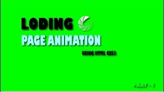 Loding page animation using HTML CSS3 Part - 1 | | Kaddu Code