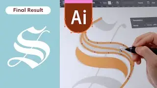 Drawing Vector Script Letters in Adobe Illustrator Wacom Cintiq Pro 24 | Lettering Creative Process