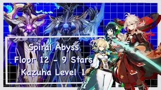 1.6 Genshin Impact - Spiral Abyss Floor 12 - Level 1 Kazuha  - 9 Stars Clear