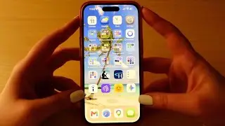 ASMR What’s on My iPhone 15 + gum chewing