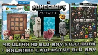 A Minecraft Movie 4K Steelbook / Walmart Exclusive Blu-ray + DVD Collector's Crafting Table Edition