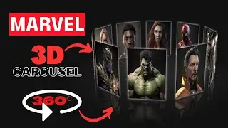 Awesome Marvel 3D Slider / Carousel Using HTML CSS and  JavaScript || 