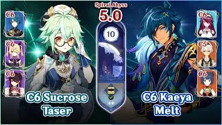 【Genshin Impact】NEW Spiral Abyss 5.0 Floor 10 - Taser & Melt Team | Full Stars⭐