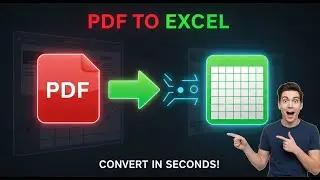 Fastest Way to Convert PDF Files to Excel (XSLX) | One Click Method