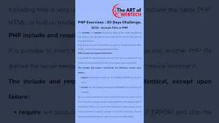 PHP series 15/30 : include files in PHP #php #files #include