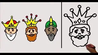 Como Dibujar a los Reyes Magos - Rey Gaspar /  How to draw the magician king
