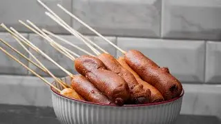 КОРН ДОГ или СОСИСКА В ТЕСТЕ | знаменитая корейская уличная еда