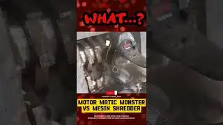MOTOR MATIC MONSTER VS MESIN SHREDDER #automobile #shredder #hydraulicpresschannel #gaming