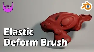 Blender 2.8 elastic deform brush | NEW BLENDER TOOL
