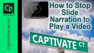 Adobe Captivate QuickTip - Stop Slide Audio to Play Video