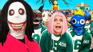 SQUID GAME dans la VIE RÉELLE avec LES MONSTRES !