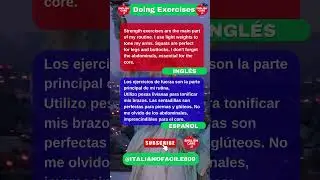 💪🏻Doing Exercises | Entrena tu oído en inglés | Lecturas cortas en inglés #shorts