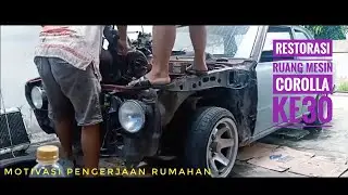 Restorasi Mobil Tua | Perbaikan Ruang Mesin Corolla Ke30 | Engine Bay Restorastion