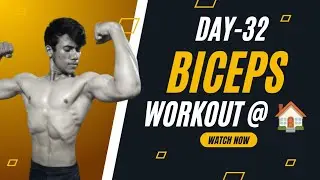 Day 32: Intense Biceps Workout! No Equipment Needed! 💪📿