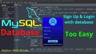 PyQt5 Modern Login Screen Sign Up and Sign In With MySQL Database | Easiest Tutorial