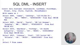 COP4708 Module 10 Lecture 1 - DML