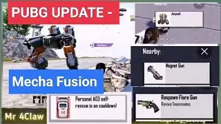 FIRST LOOK OF PUBG UPDATE - MECHA FUSION WITH JETPACK, MAGNET GUN, PERSONAL AID, RESPAWN FLARE GUN