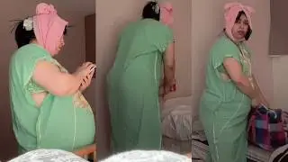 My daily routine 💞 The local girl is doing somersaults on the bed 🍑 Look what happened to the pre...