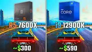 AMD RYZEN 5 7600X против INTEL i9 12900K   Тест в 6 играх.