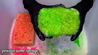 Pink and green laundry gel + 4 cans powder 🩷💚🤍 Asmr squeezing sponge