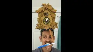 Using clock pendulum to brush teeth