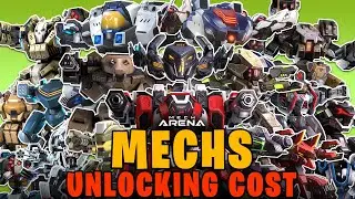All Mechs UNLOCKING COST 🔥 | Purchasable With In-Game Currency | Mech Arena
