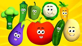 Ten Little Vegetables, Learning Videos And Nursery Rhymes for Kids