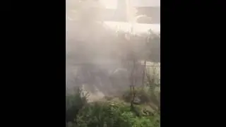 Камаз въехал в стоянку на Победе