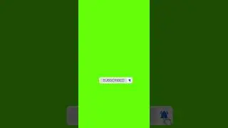 Stylish Subscribe Button Green screen