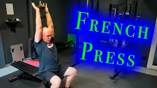French press with Dumbbell standing and seated