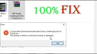 How to Fix The Archive Is Either In Unknown Format or Damaged Error Solution with 7-zip 100% fix