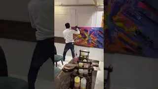 Commission work #artshorts #artvideo #wallart #abstract #abstractart #abstractpainting #artwork